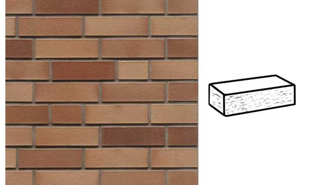 Кирпич клинкерный Muhr 34 EG Grau nuanciert Edelglanz рустик, 240х55х71 мм