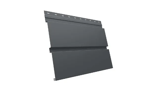 Металлический сайдинг Grand Line Квадро брус 0.45 мм Drap ST-foil RAL 7016 антрацитово-серый