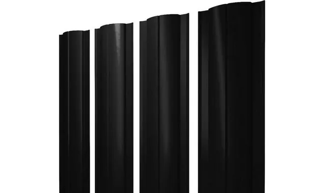 Штакетник Круглый Grand Line 0,45 Drap ST RAL9005 Черный