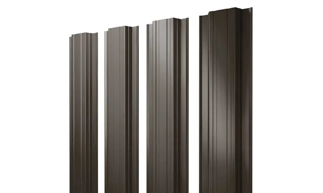 Штакетник Прямоугольный Grand Line 0,45 Drap ST RR 32 Темно-Коричневый