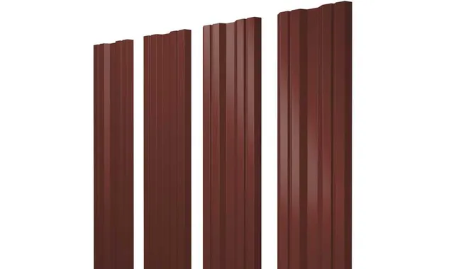 Штакетник Twin Grand Line 0,5 Satin RAL3009 Оксидно-Красный