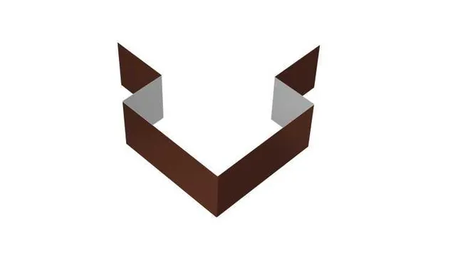 Угол внешний симметричный фибросайдинга Decover Velur RAL 8017 Шоколад 0.5