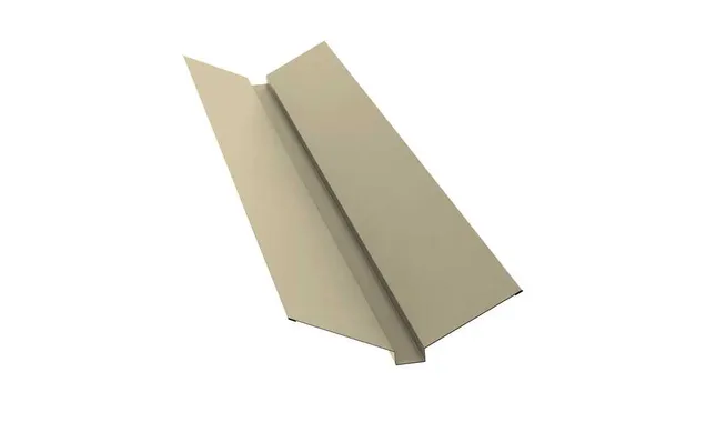 Планка ендовы верхней 115х30х115 0,5 Satin с пленкой RAL 1015 светлая слоновая кость