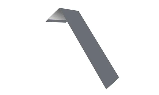 Планка лобовая/околооконная простая 190х50 0,45 PE с пленкой RAL 9006 бело-алюминиевый