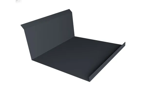 Планка примыкания нижняя 20х122х260х15 0,45 Drap RAL 7016 антрацитово-серый