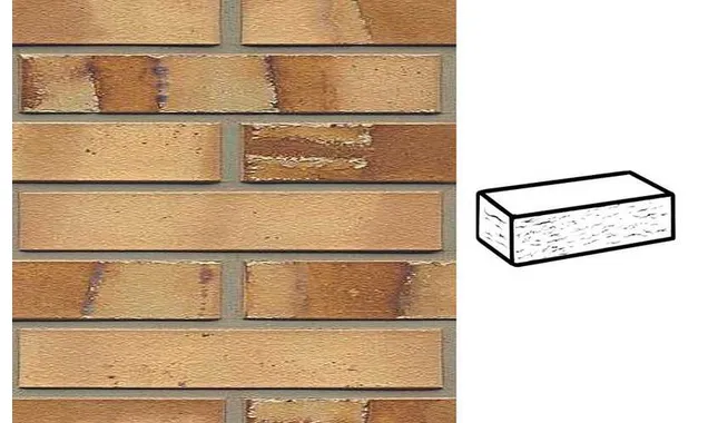Кирпич клинкерный Muhr 06 S Hellbraun-bunt Spezial рустик, 290х90х40 мм