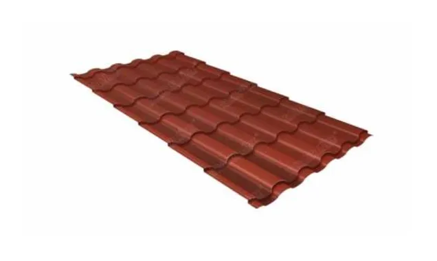 Металлочерепица Grand Line Kredo 0,45 Drap RAL 8004 Терракота