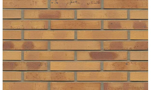 Кирпич клинкерный Muhr 06K Hellbraun-bunt Kohle гладкий, 290х90х52 мм