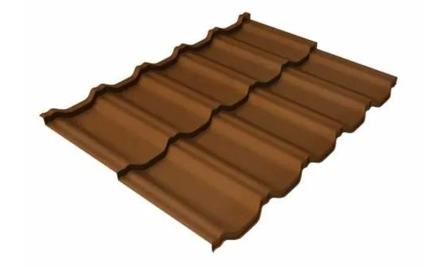 Металлочерепица Grand Line Kvinta Uno 0,5 Quarzit Cuprum Steel/Quarzit Cuprum Steel