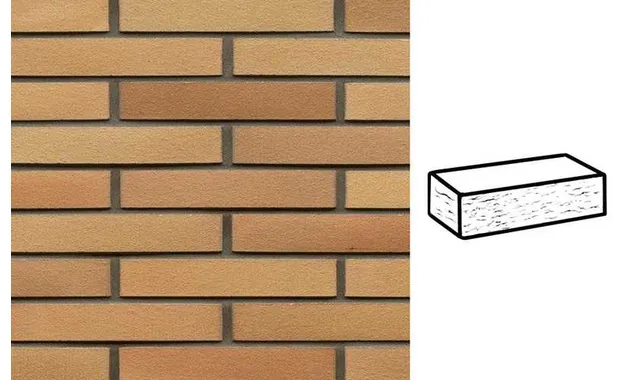 Кирпич клинкерный Muhr 06 Hellbraun-bunt рустик, 240х90х40 мм
