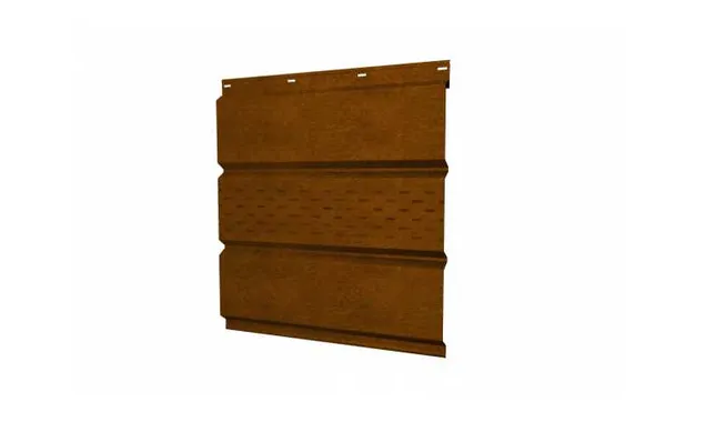 Софит металлический центральная перфорация 0,45 Print Elite с пленкой Golden Wood