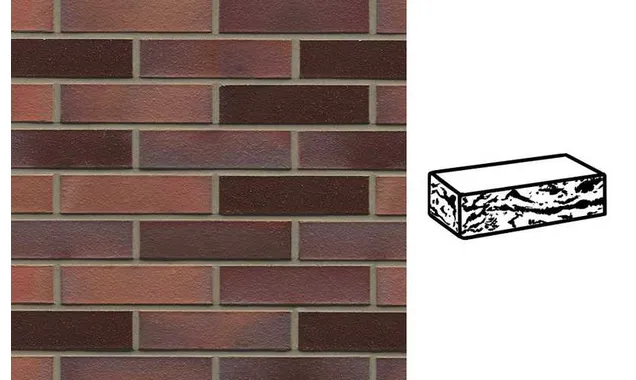 Кирпич клинкерный Muhr 04EG Rotbraun-bunt Edelglanz готик, 290х90х71 мм