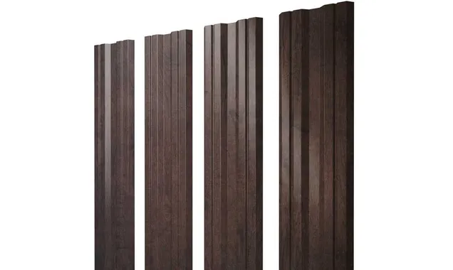 Штакетник для забора Twin 0,4 Print Premium Antique Wood