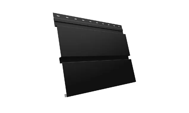 Металлический софит Квадро брус без перфорации 0,5 Rooftop Matte RAL 9005 черный
