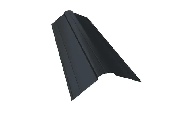 Планка конька фигурного 100x100 0,5 Velur RAL 7016 антрацитово-серый