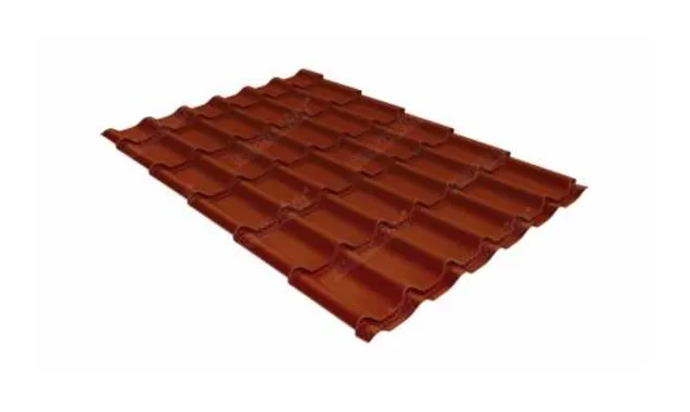 Металлочерепица Grand Line Modern 0,45 Drap RAL 8004 Терракота