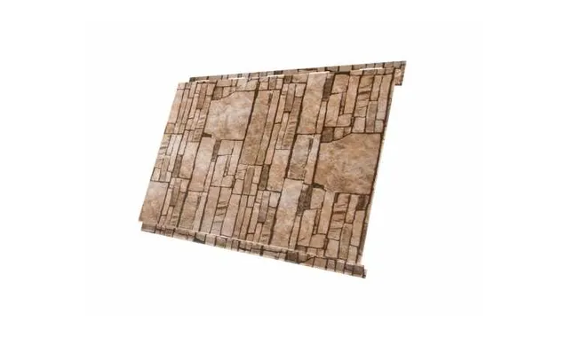 Металлический сайдинг Grand Line Вертикаль 0.45 мм classic Print Elite с пленкой Sand Stone