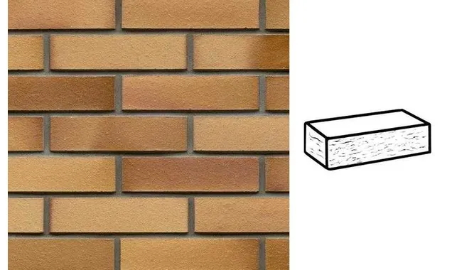 Кирпич клинкерный Muhr 06EG Hellbraun-bunt Edelglanz рустик, 290х90х71 мм