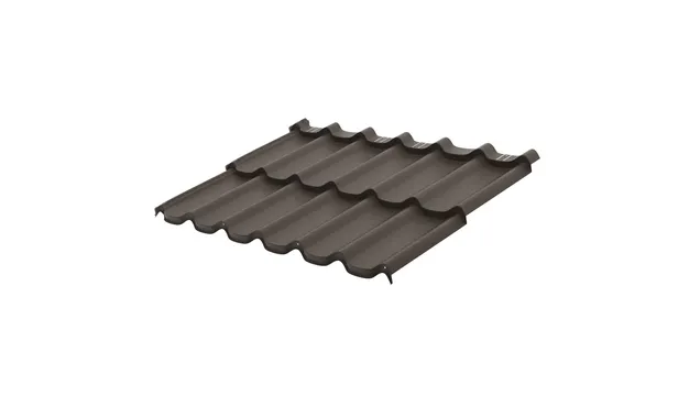 Модульная металлочерепица Aquasystem Стокгольм 0,5 мм GreenCoat Pural BT RR32 (т-коричневый)