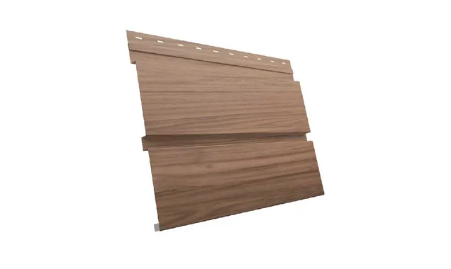 Металлический софит Квадро брус без перфорации 0,45 Print Elite Honey Wood
