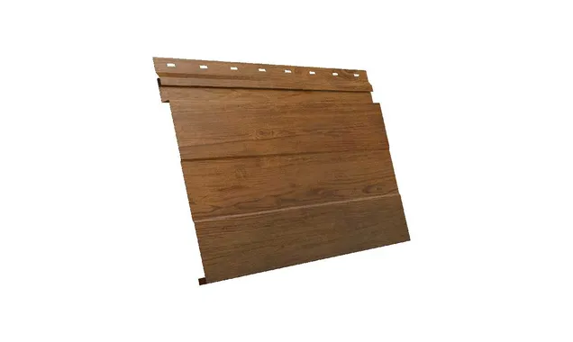 Металлический сайдинг Grand Line Фасадная панель 0.45 мм Print Elite с пленкой Golden Wood