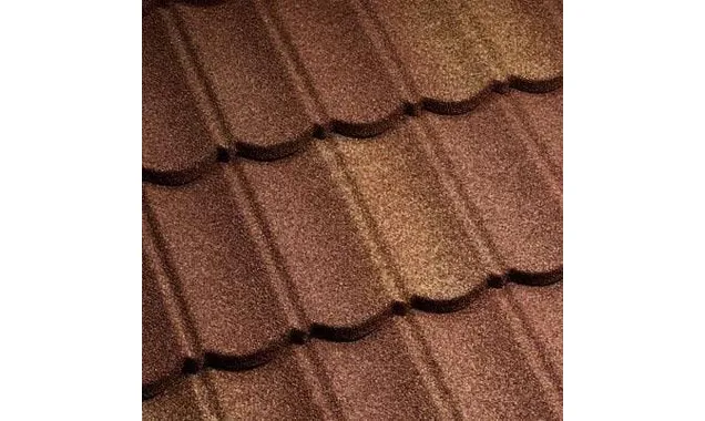 Композитная черепица Метротайл (Metrotile) серия MetroBond, цвет цедар-браун, 1330х410 мм