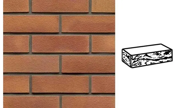 Кирпич клинкерный Muhr 08 Lachsrot готик, 240х115х71 мм