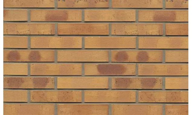 Кирпич клинкерный Muhr 06K Hellbraun-bunt Kohle гладкий, 240х115х52 мм