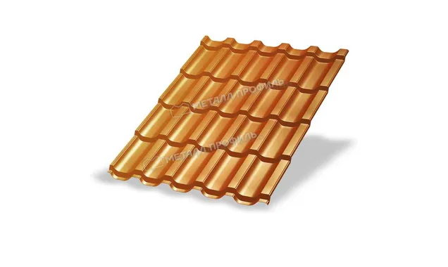 Металлочерепица Металл-Профиль Трамонтана-S 0,5 AGNETA® Copper/Copper/Медный/Медный