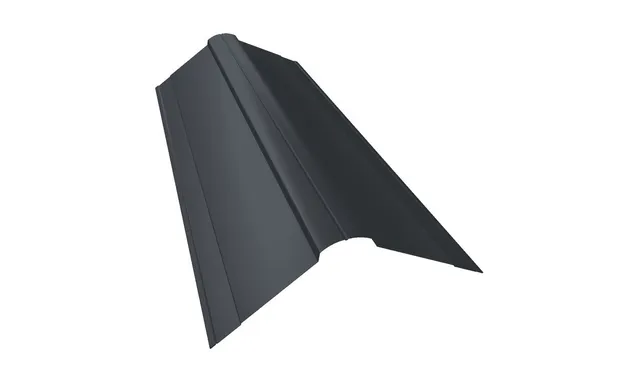 Планка конька фигурного 70x70 0,5 Satin с пленкой RAL 7016 антрацитово-серый