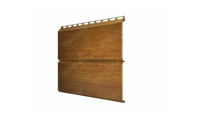 Металлический сайдинг Grand Line ЭкоБрус 0.45 мм 3D Print Elite Golden Wood