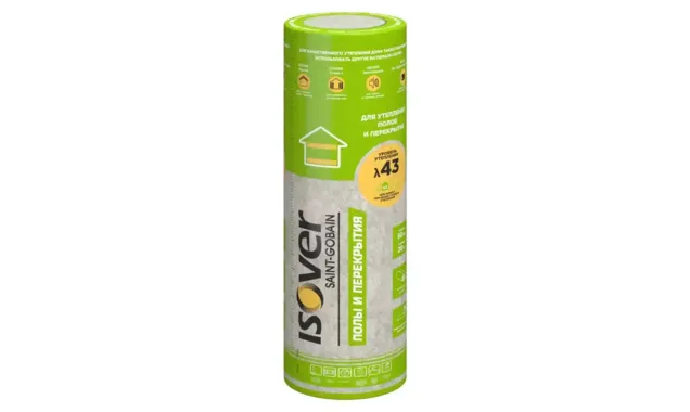 Утеплитель Isover Полы и Перекрытия 50х1220х8200