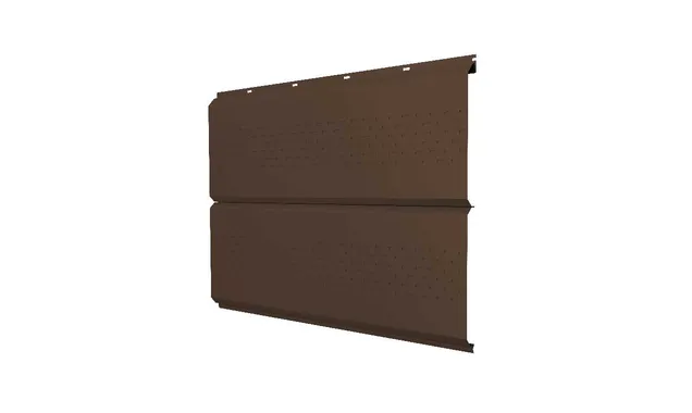 Софит ЭкоБрус new c перфорацией 0,5 Satin RAL 8017 шоколад