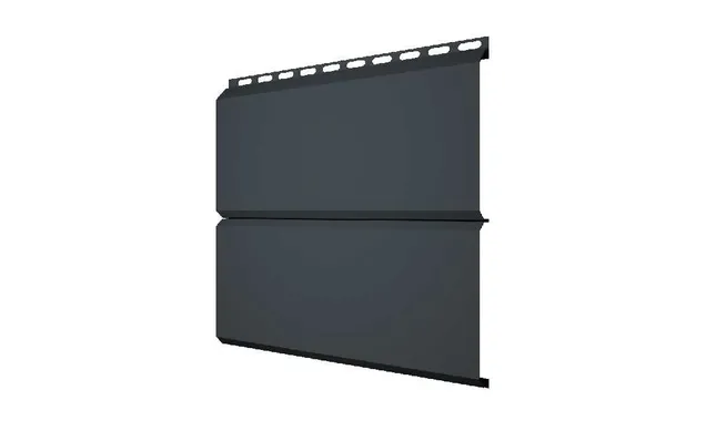 Металлический сайдинг Grand Line ЭкоБрус 0.5 мм Satin RAL 7016 антрацитово-серый