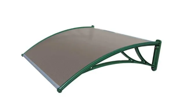 Козырьки Krovent из поликарбоната 1500х930х280 бронзовый (зел. кроншт)