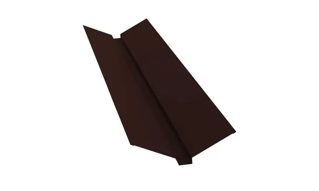 Планка ендовы верхней Grand Line 115х30х115 0,4 Полиэстер RAL 8017 шоколад
