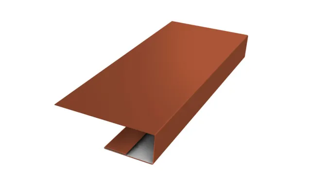 J-Профиль 12мм 0,45 Drap RAL 8004 терракота (2,5м)