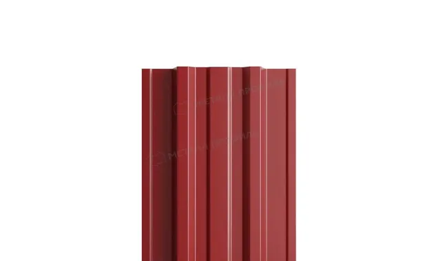 Штакетник Металл Профиль TRAPEZE-T 0,4 Полиэстер RAL3011 Коричнево-красный
