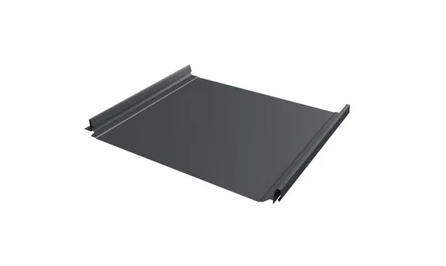 Фальцевая кровля Кликфальц Pro Grand Line 0,5 Velur X RAL 7024 Мокрый Асфальт