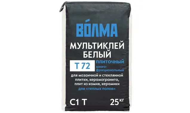 Плиточный клей ВОЛМА-Мультиклей белый 25 кг