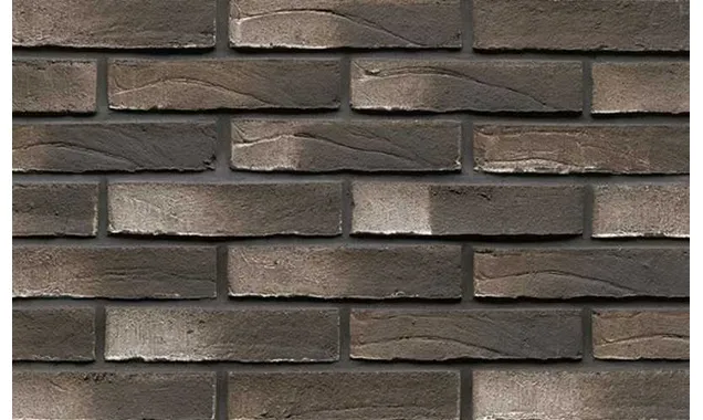 Кирпич клинкерный Muhr 38 Schwarz weiss Wasserstrich, 240х71х50 мм