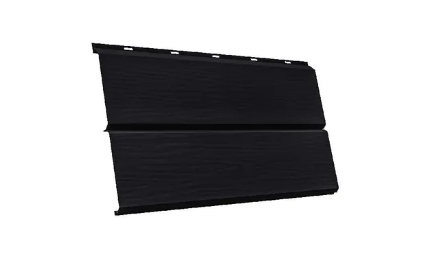 Металлический сайдинг Grand Line ЭкоБрус 0.45 мм 3D Drap RAL 9005 черный