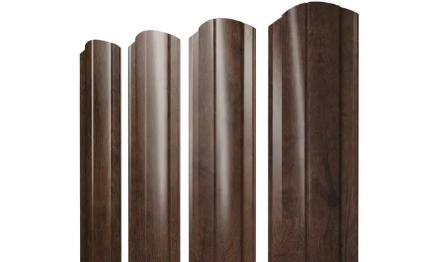 Штакетник Круглый фигурный Grand Line 0,4 Print Premium Antique Wood Antique Wood