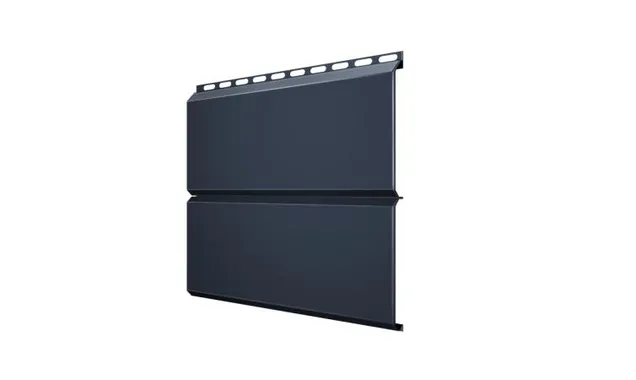 Металлический сайдинг Grand Line ЭкоБрус 0.5 мм Satin Matt с пленкой RAL 7024 мокрый асфальт | 345
