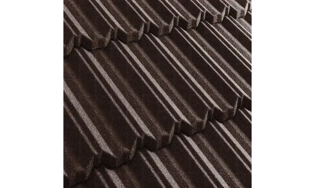 Композитная черепица Метротайл (Metrotile) серия MetroClassic, цвет коричневый, 1330х410 мм