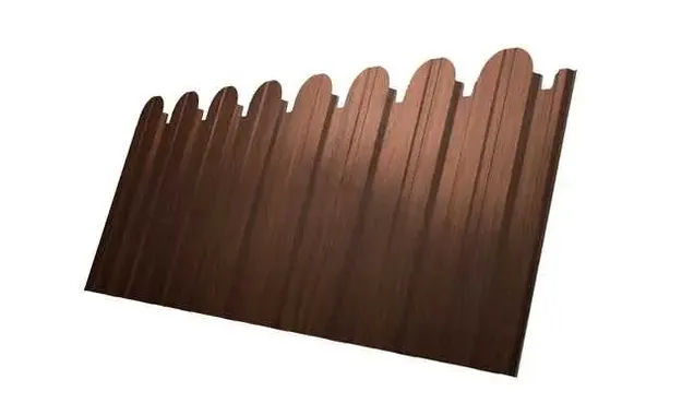 Профлист фигурный Grand Line C8A 0.45 Print Elite Choco wood