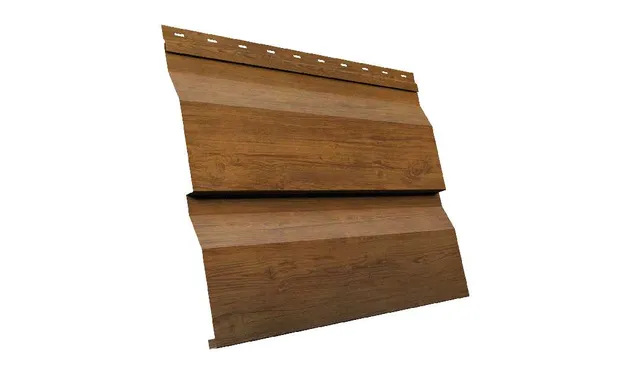 Металлический сайдинг Grand Line Корабельная Доска XL 0.45 мм Print Premium Golden Wood