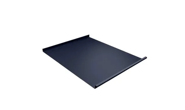 Фальцевая кровля Фальц двойной стоячий Grand Line 0,5 GreenCoat Pural BT, matt RR 23 Мокрый Асфальт