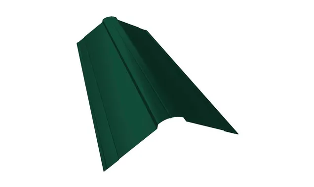 Планка конька фигурного 150x150 0,45 Drap RAL 6005 зеленый мох