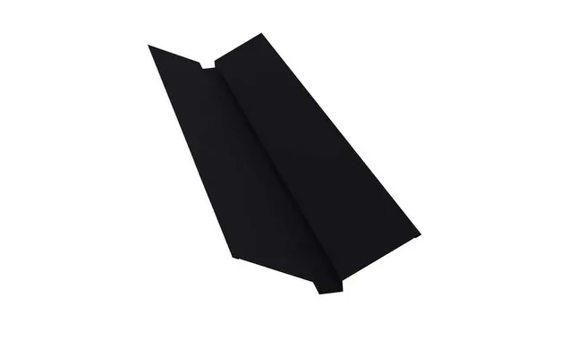 Планка ендовы верхней Grand Line 115х30х115 0,45 Drap RAL 9005 черный